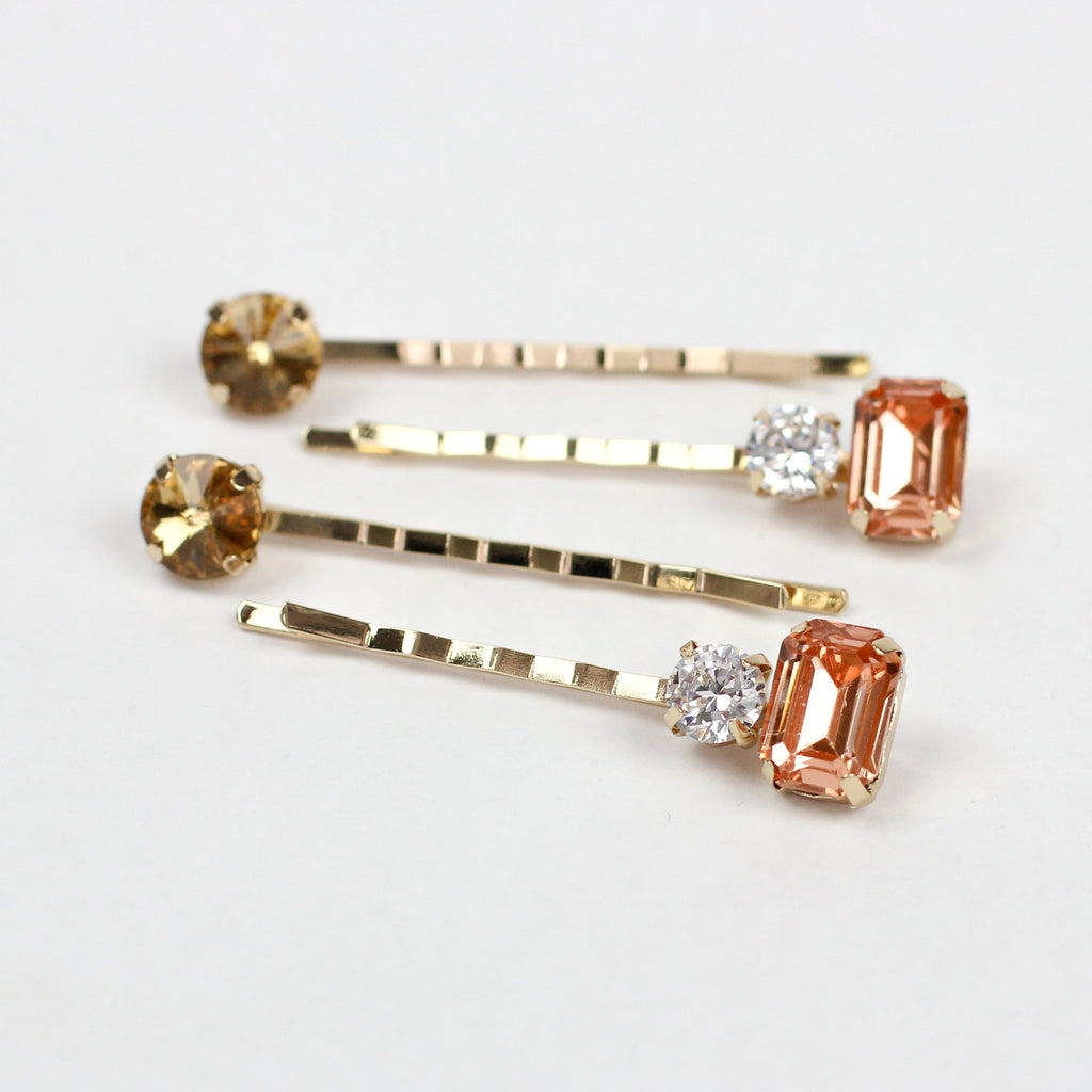 Peachy Gemstone Pins