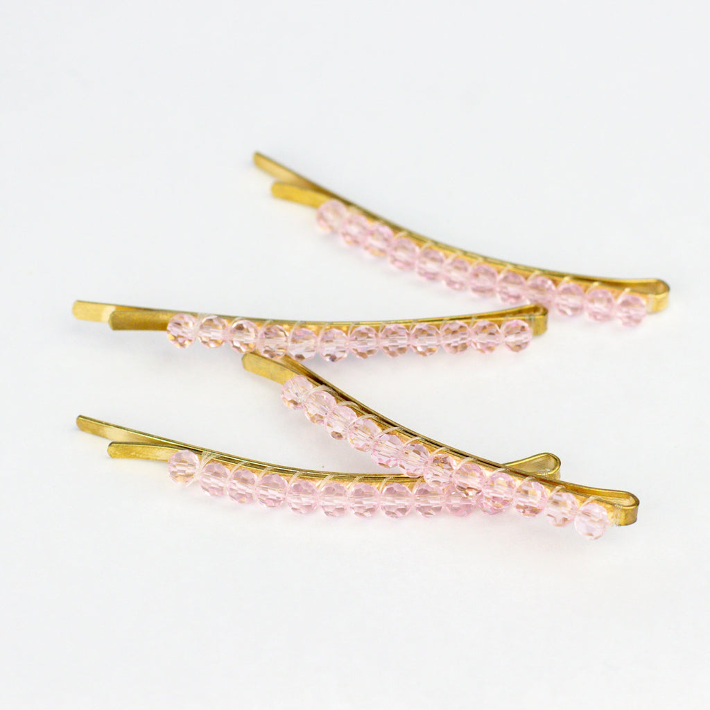 Pink Beaded Pins