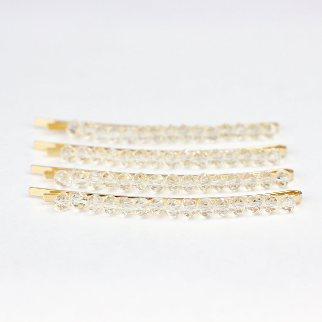 Clear Beaded Pins